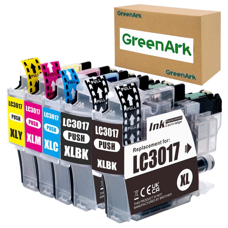 GREENARK Compatible Ink Cartridges Replacement for Brother LC3017XL LC-3017XL (BK/C/M/Y) High Yield Color Ink 5-Pack Work with Brother MFC-J6930DW MFC-J5330DW MFC-J6530DW MFC-J6730DW Printers - Image 1